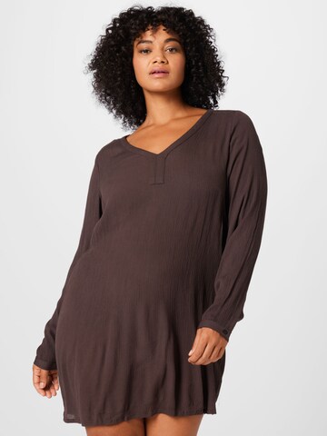 KAFFE CURVE Tunic 'Ami' in Brown: front