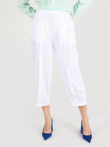 Baggy Pantalon à pince Colin's en blanc : devant