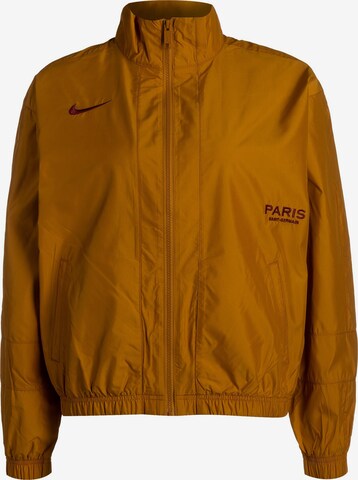 NIKE Athletic Zip-Up Hoodie in Orange: front