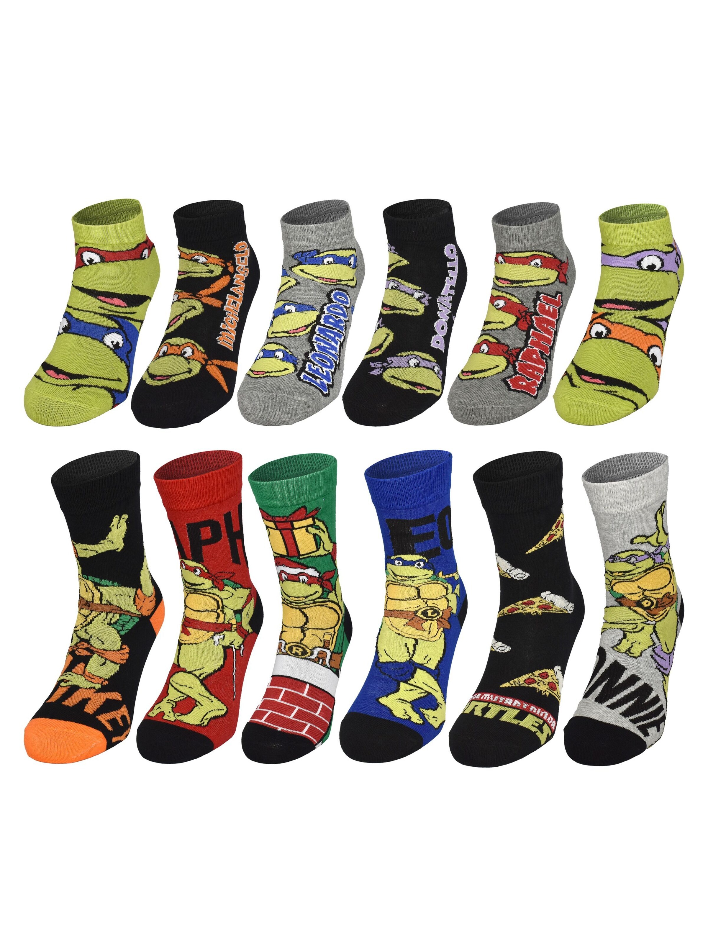 Teenage Mutant Ninja Turtles Socks 'Adventskalender' in Mixed colors: front