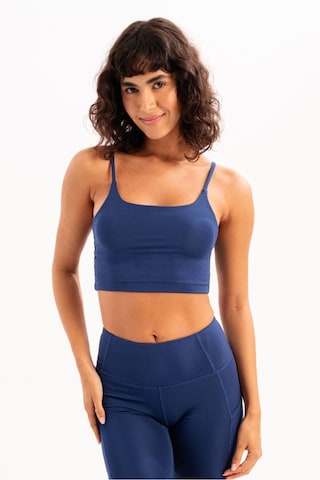 Justever Bustier Sport-BH in Blau: Vorderseite