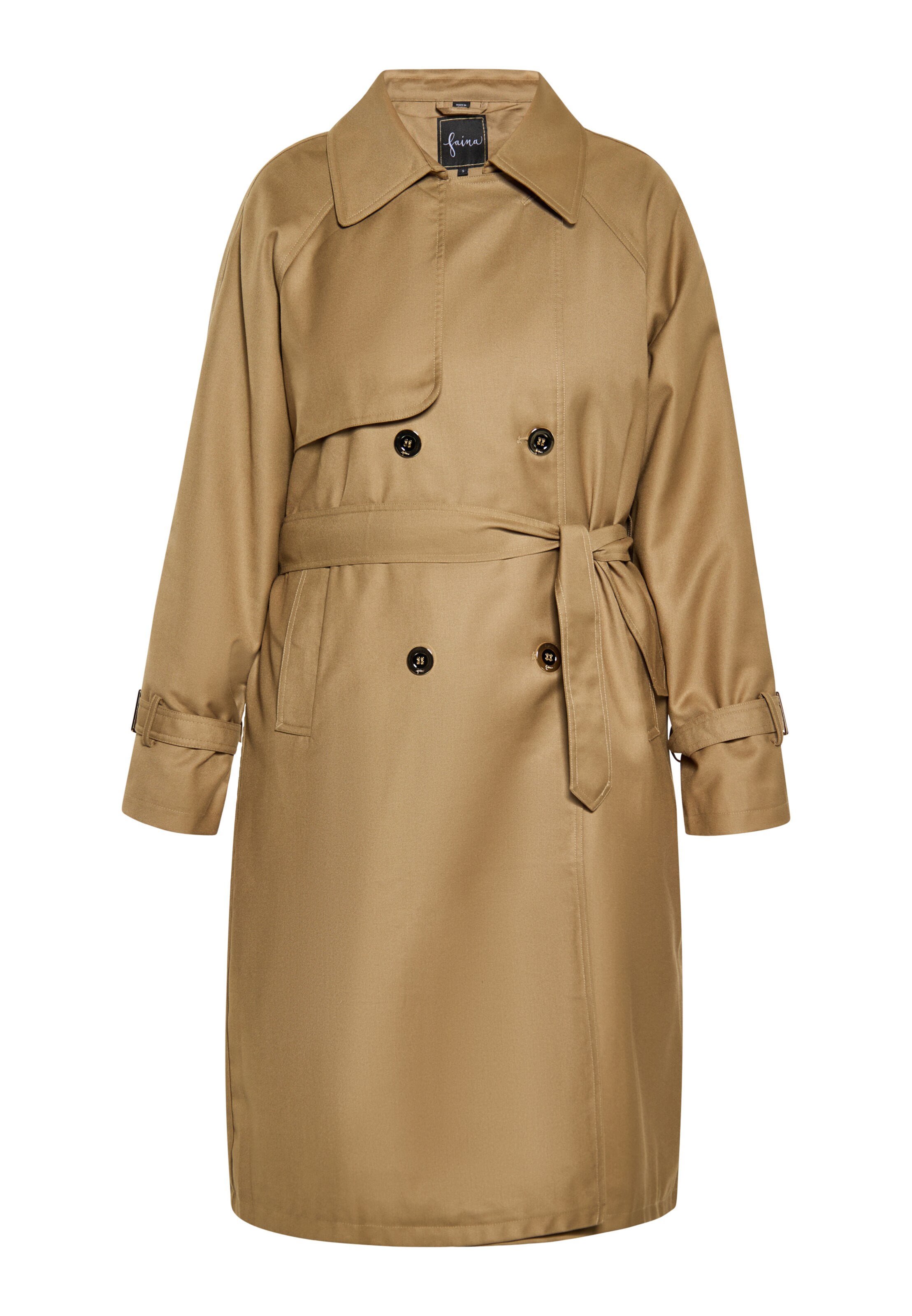 faina Between-seasons coat in Beige: front
