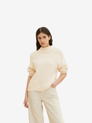 TOM TAILOR Pullover in Beige