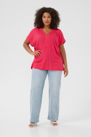 KAFFE CURVE Bluse 'KCMille' in Pink