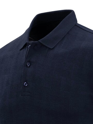 Cizgi Triko Shirt‌‌‌‌ in Blau