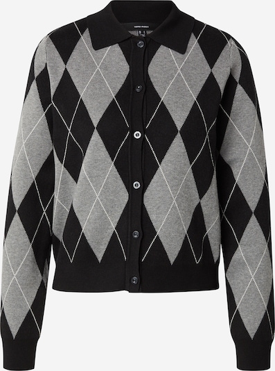 Kardiganas 'VMMILANO' iš VERO MODA, spalva – pilka / juoda / balta, Prekių apžvalga