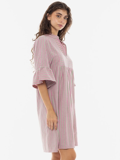Pink Label Ljetna haljina 'BEACHWEAR STRIPE PINK GREEN' veličine 38 u svijetloroza, Pregled proizvoda
