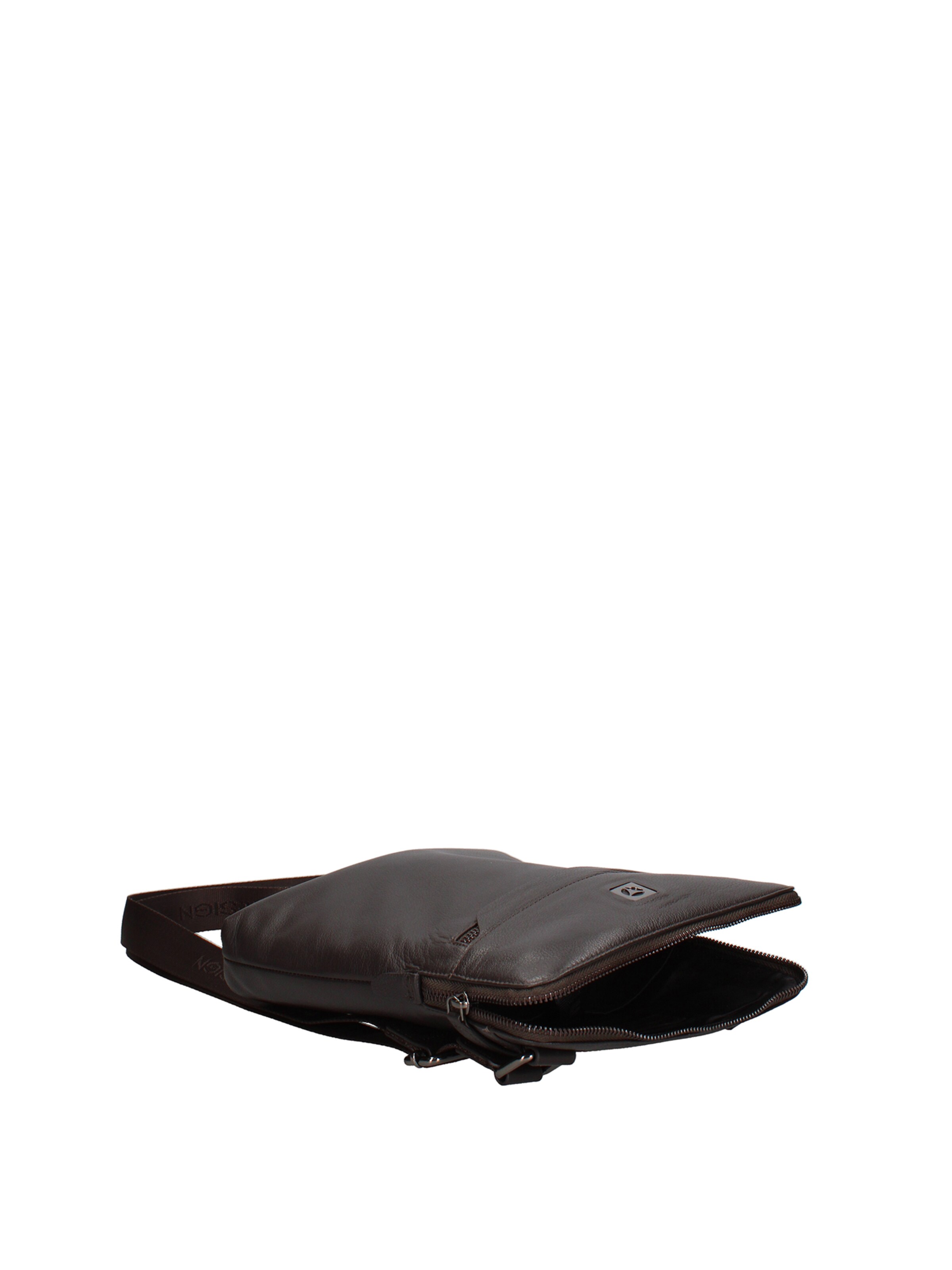 Borsa a tracolla 'Borsa a Tracolla Uomo Vera Pelle Testa di Moro con Zip e Tracolla Regolabile' di Momo Design in marrone