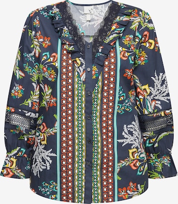 Ulla Popken Blouse in Blauw: voorkant