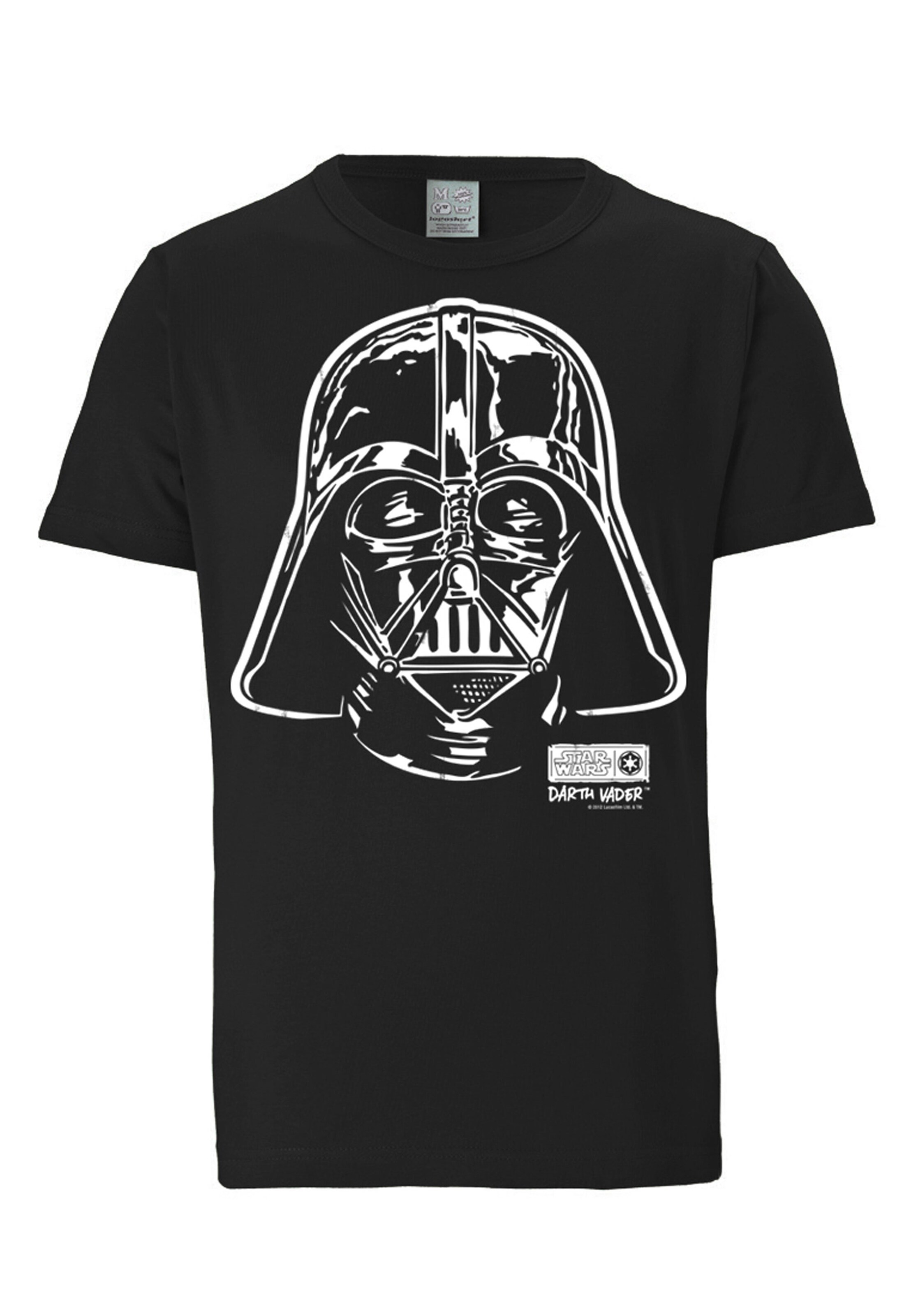 LOGOSHIRT Shirt 'Star Wars' in Black: front