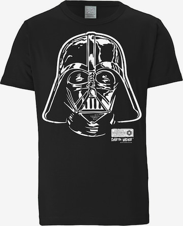 LOGOSHIRT Shirt 'Star Wars' in Zwart: voorkant