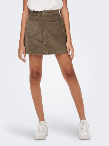 ONLY Skirt 'Amazing' in Brown: front