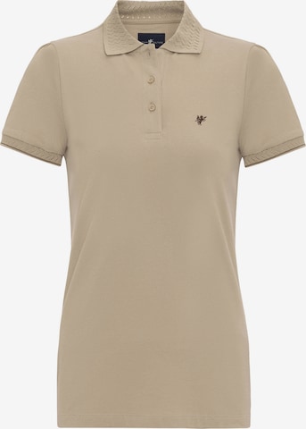 DENIM CULTURE Poloshirt 'Blaga' in Beige: predná strana