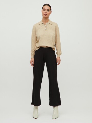 VILA Wide leg Pants 'Balu' in Black