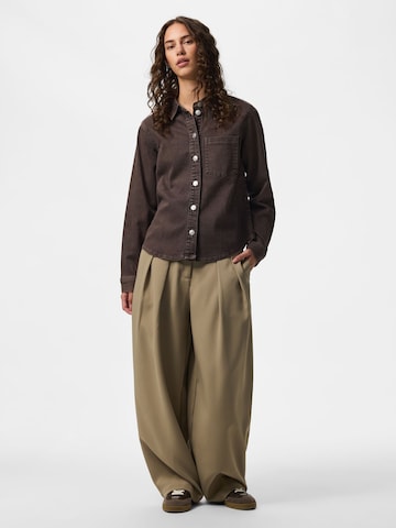 PIECES Bluse 'PCSilke' in Braun