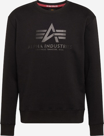 ALPHA INDUSTRIES Mikina – černá: přední strana