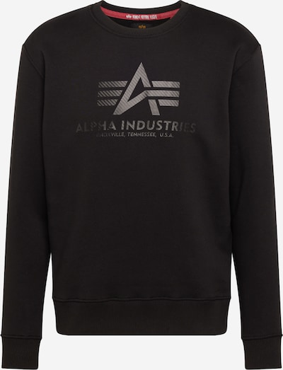 ALPHA INDUSTRIES Sweat-shirt en gris / noir, Vue avec produit