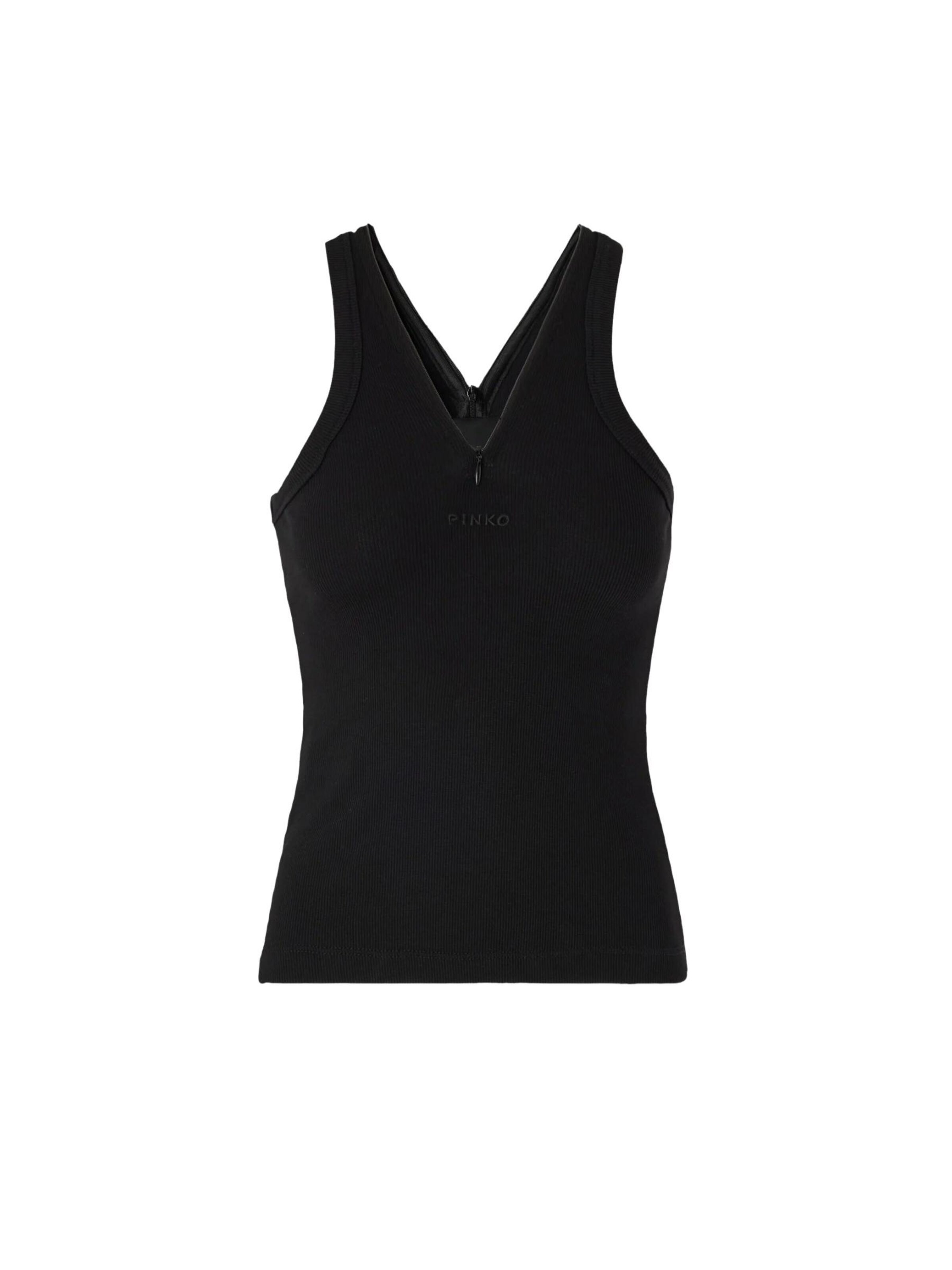 PINKO Top 'CURACAO' in Zwart: voorkant