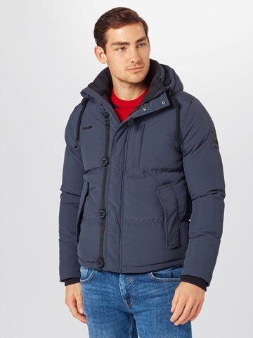 BRAVE SOUL Regular fit Winterjas 'Billy' in Blauw: voorkant