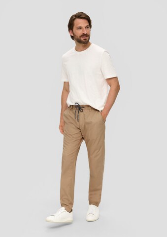 Tapered Pantaloni chino di s.Oliver in marrone