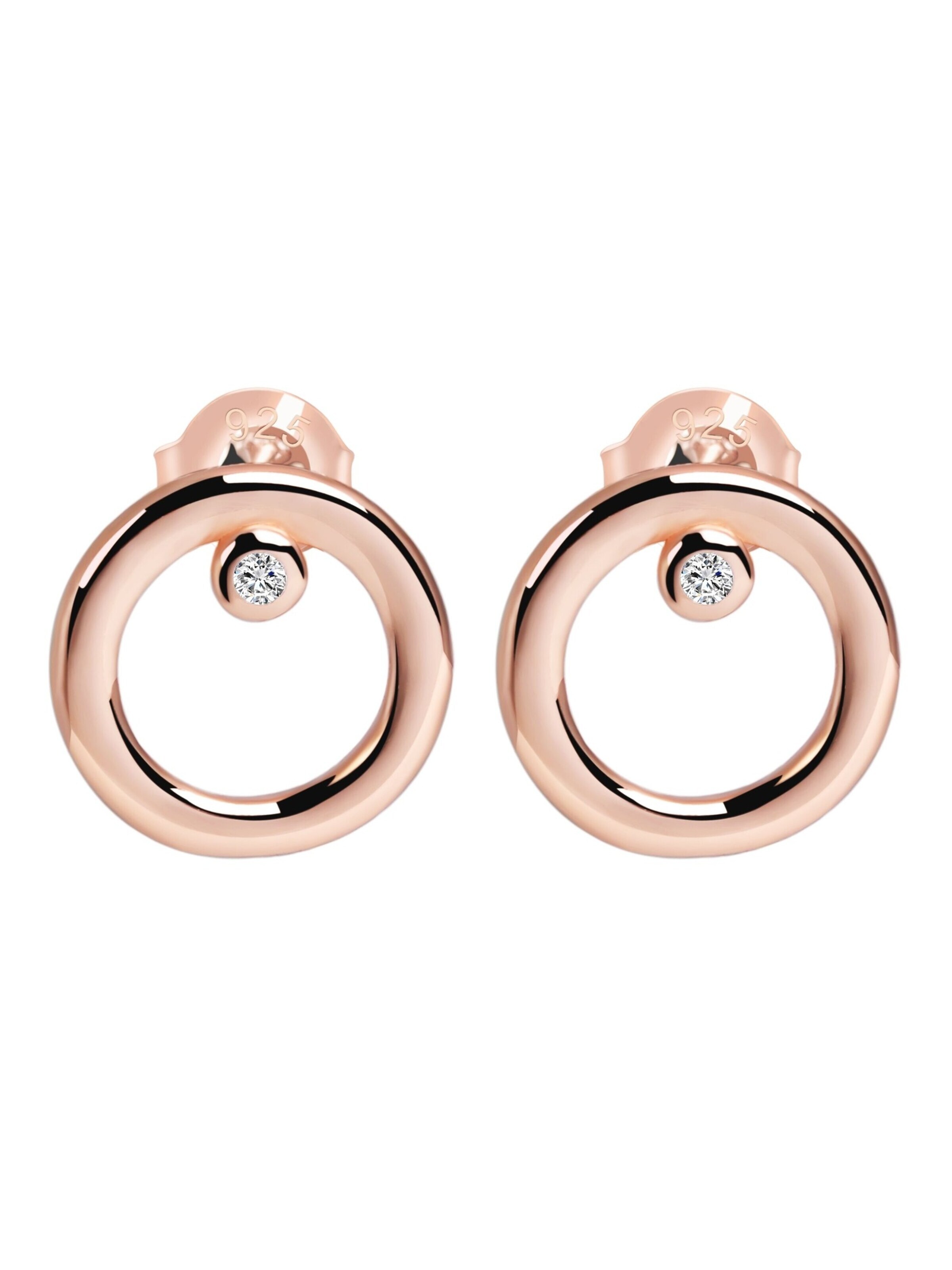 Akzent Earrings '"Beatrice" aus 925 Sterlingsilber, rhodiniert, langlebig' in Gold: front