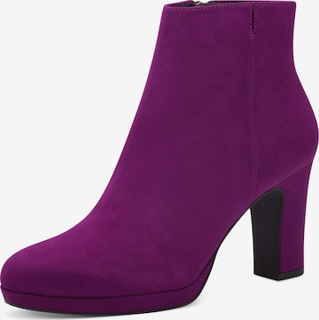 TAMARIS Ankle Boots in Purple: front