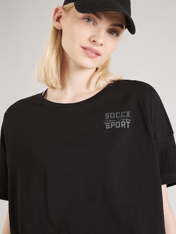 Soccx قميص كبير الحجم بلون أسود