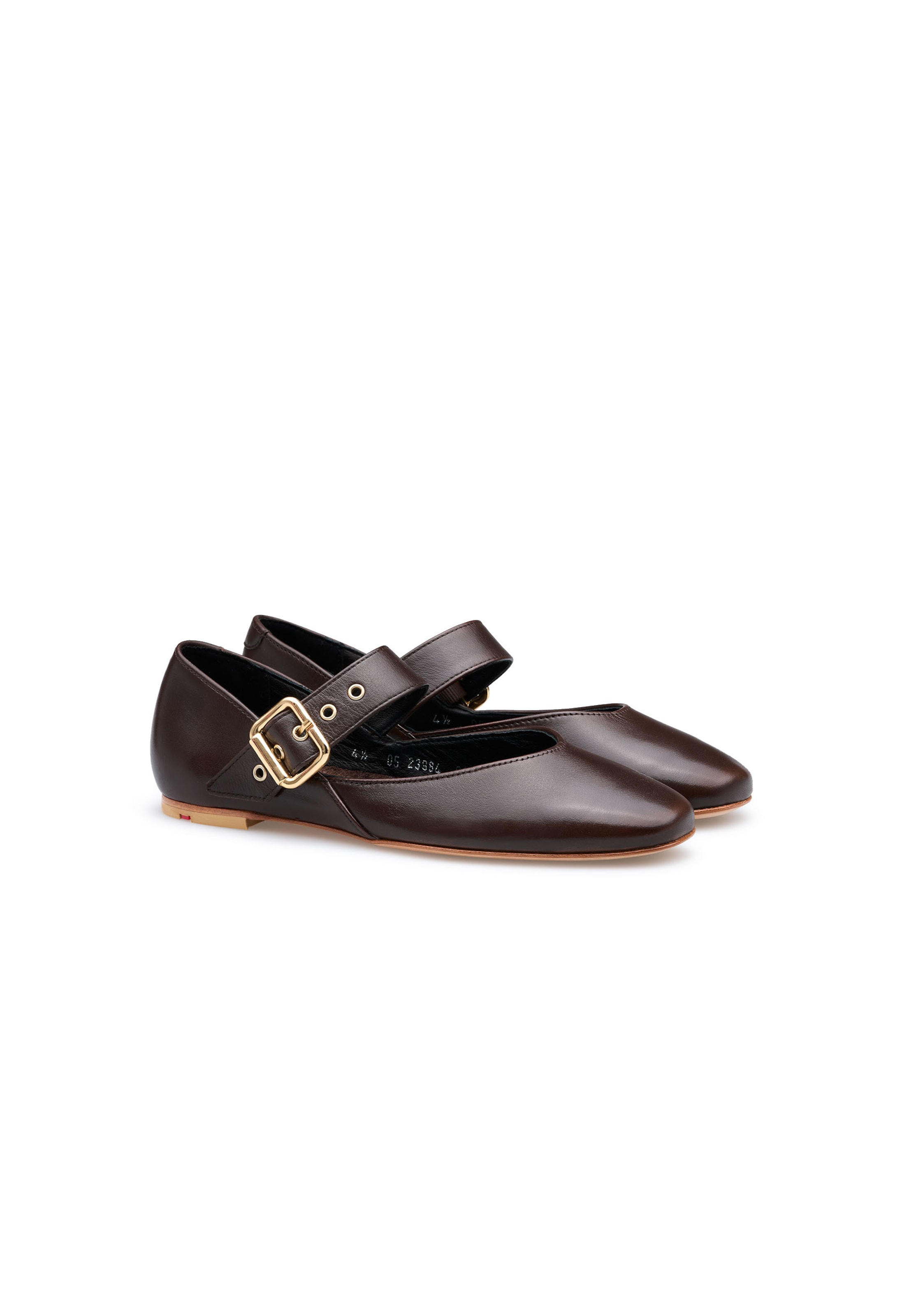 LLOYD Ballet Flats with Strap in Brown