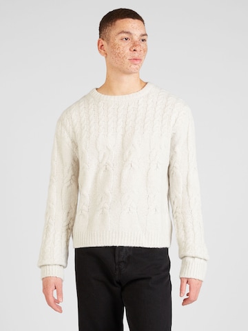 WEEKDAY Sweater 'Jesper' in White: front