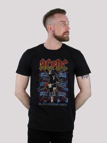 F4NT4STIC T-Shirt 'ACDC Blow Up Your Video' in Schwarz: predná strana