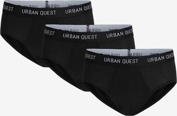 URBAN QUEST Bokserishortsit ' URBAN QUEST The BAMBOO 3-pack ' värissä musta: etupuoli