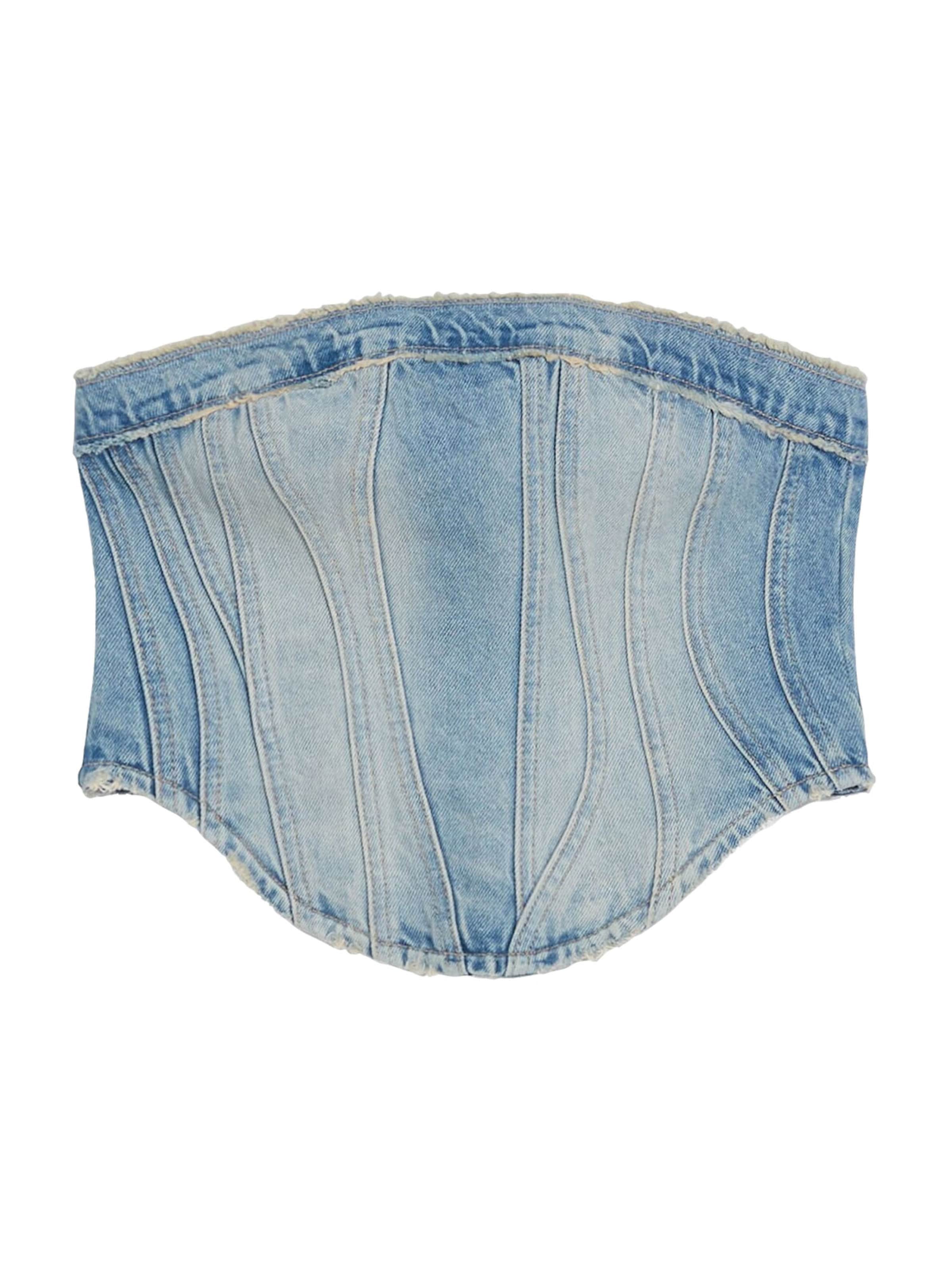 Top di Bershka in blu: frontale