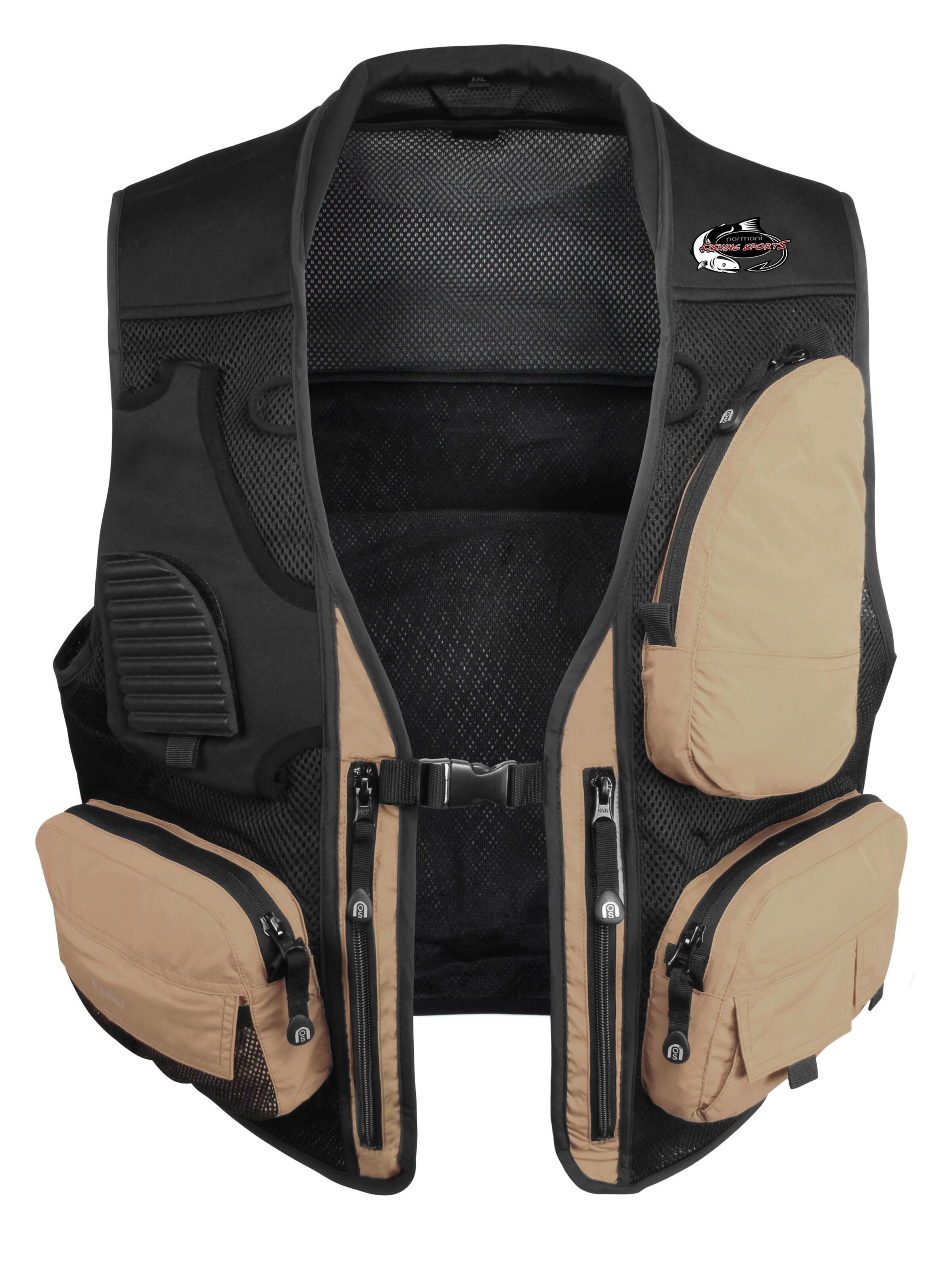 Gilet de sport 'Fisher' normani en noir : devant