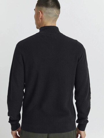 BLEND Gebreid vest 'Blend Half Zip Heren Trui – Schipperstrui met Rits – Coltrui Heren – Gebreide Sweater' in Zwart