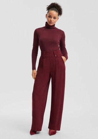Wide Leg Pantalon à pince QS en rouge