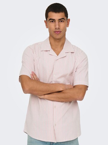 Only & Sons Regular fit Overhemd 'ONSLounge' in Lila