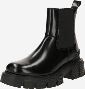 Love Moschino Chelsea Boots 'WINTER TASSEL' i sort: forside