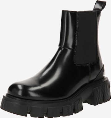 Boots chelsea 'WINTER TASSEL' di Love Moschino in nero: frontale