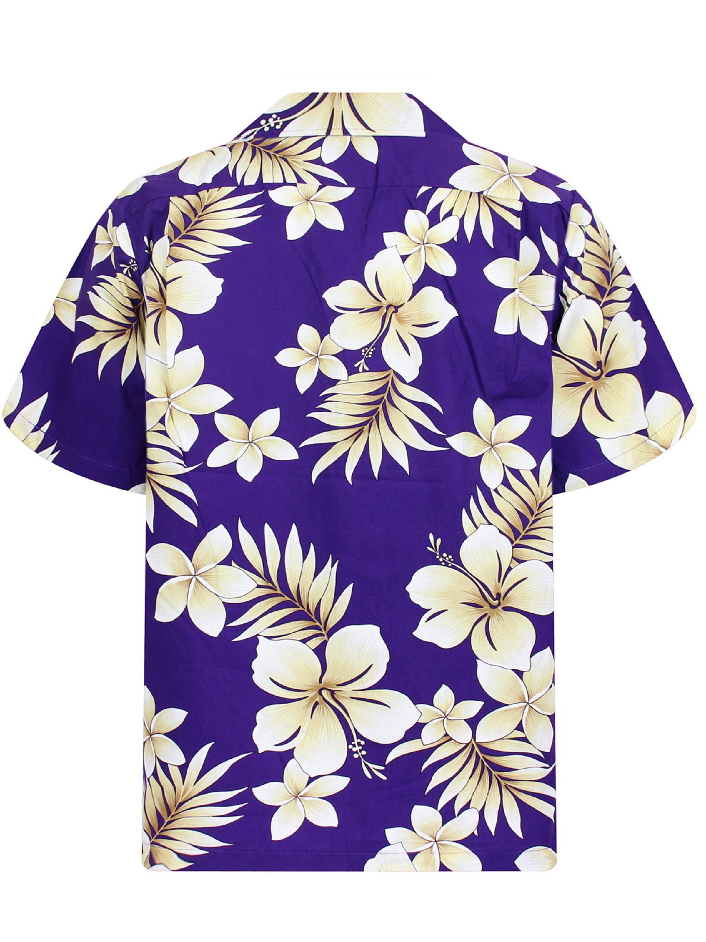 Pacific Legend Regular Fit Hemd 'Goldblume' in Lila