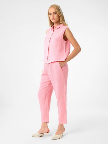 DIMI Blouse 'Kurze Damen Leinen Top' in Pink