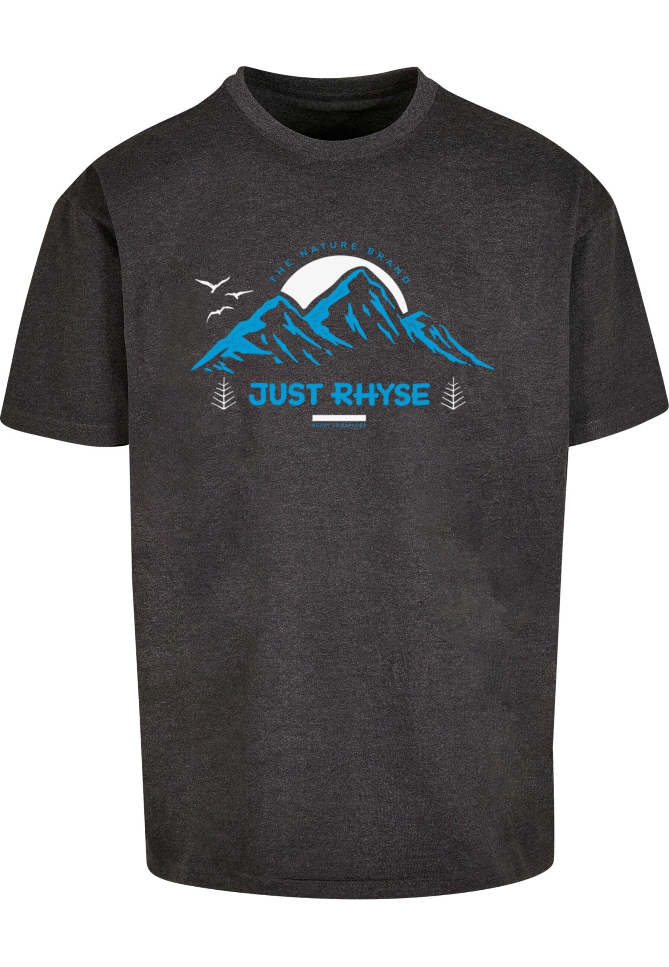 T-Shirt 'Mountain Explorer' Just Rhyse en gris : devant