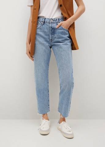 MANGO Regular Jeans in Blauw: voorkant