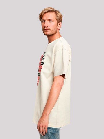 F4NT4STIC Shirt 'I Love You 01001001 Binary Code Herz Valentinstag' in Beige