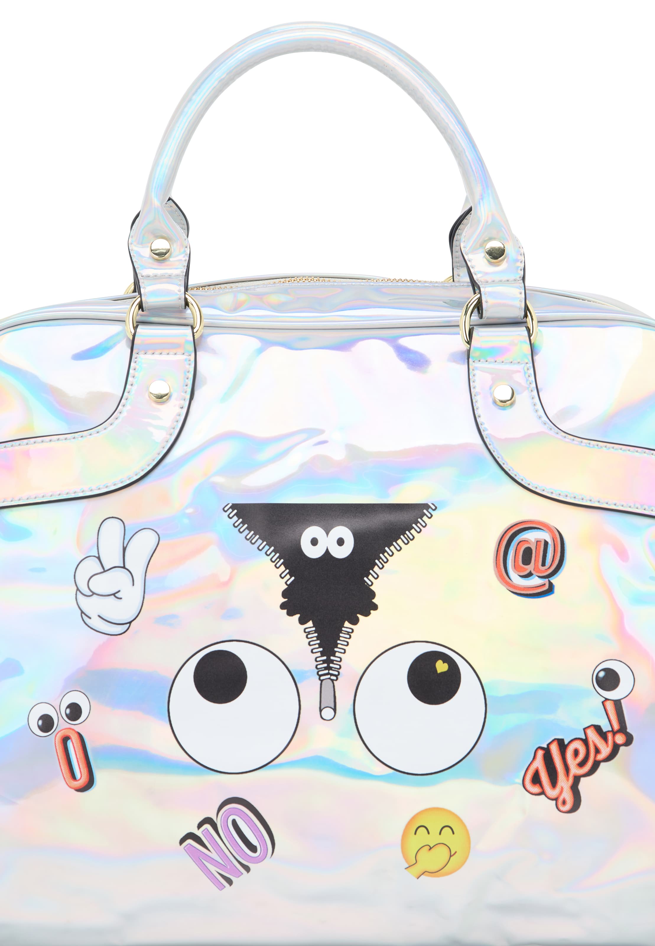 MYMO Handbag 'Pop Eyetheme' in Silver