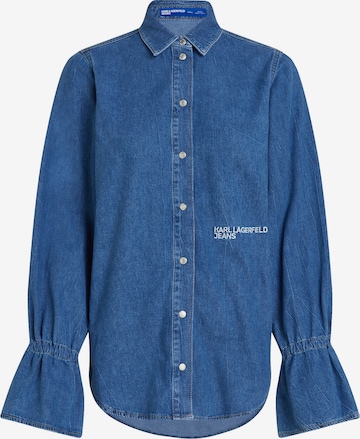 KARL LAGERFELD JEANS - Blusa em azul: frente