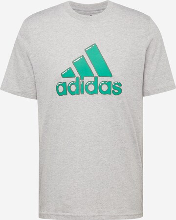 ADIDAS SPORTSWEAR Performance Shirt 'Logo Pen Fill - Graphic' in Grey: front