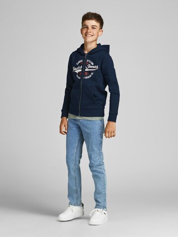 Jack & Jones Junior Zip-Up Hoodie in Blue