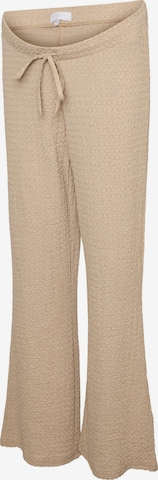 évasé Pantalon MAMALICIOUS en marron : devant