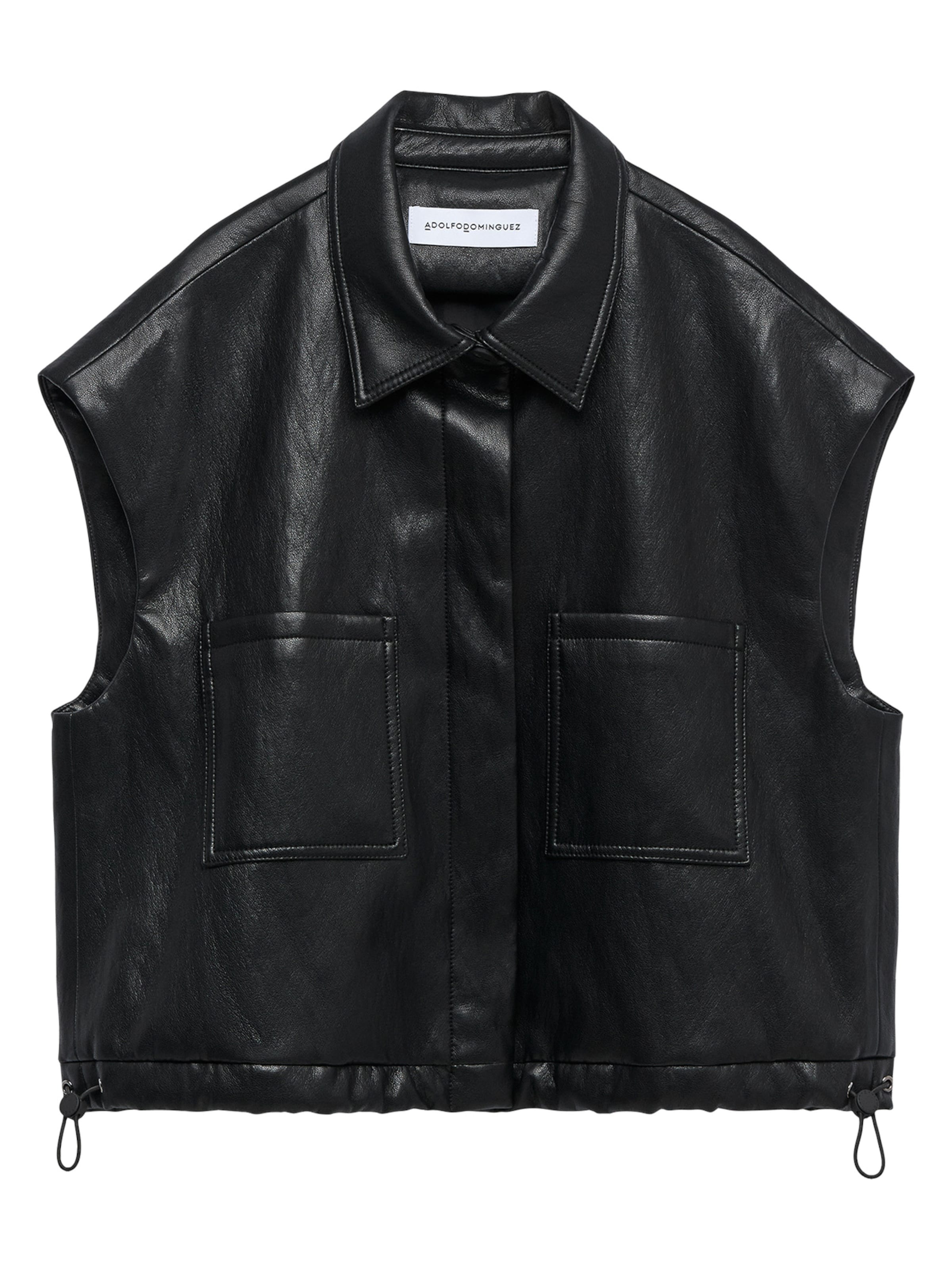 Adolfo Dominguez Vest in Black: front