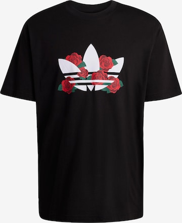 ADIDAS ORIGINALS Shirt 'Trefoil Series Roses' in Black: front